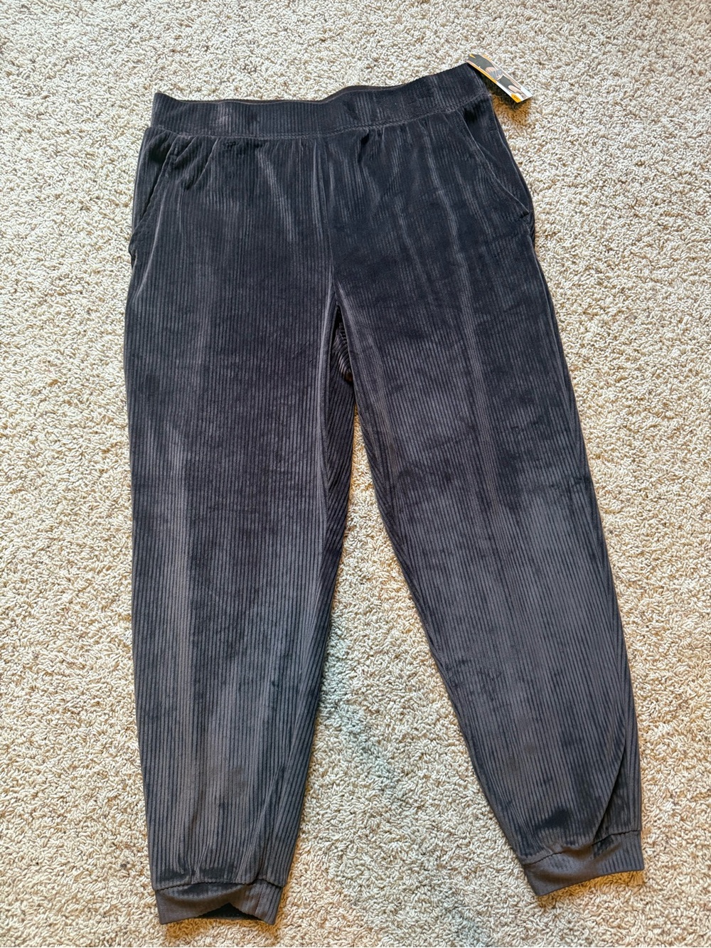 Grayish brown Velour Jogger Sweatpants